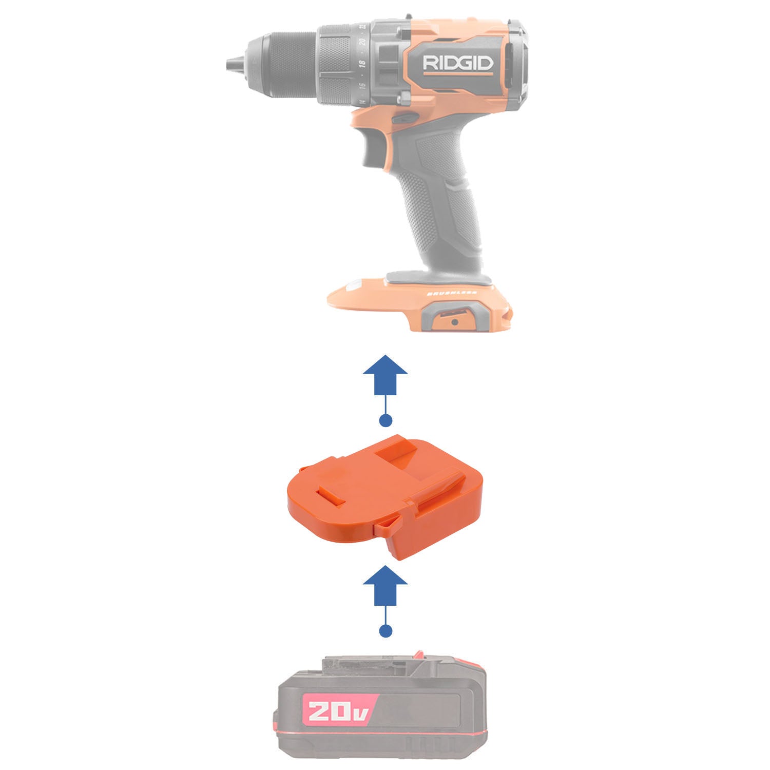 Bauer to Ridgid Battery Adapter – Power Tools Adapters