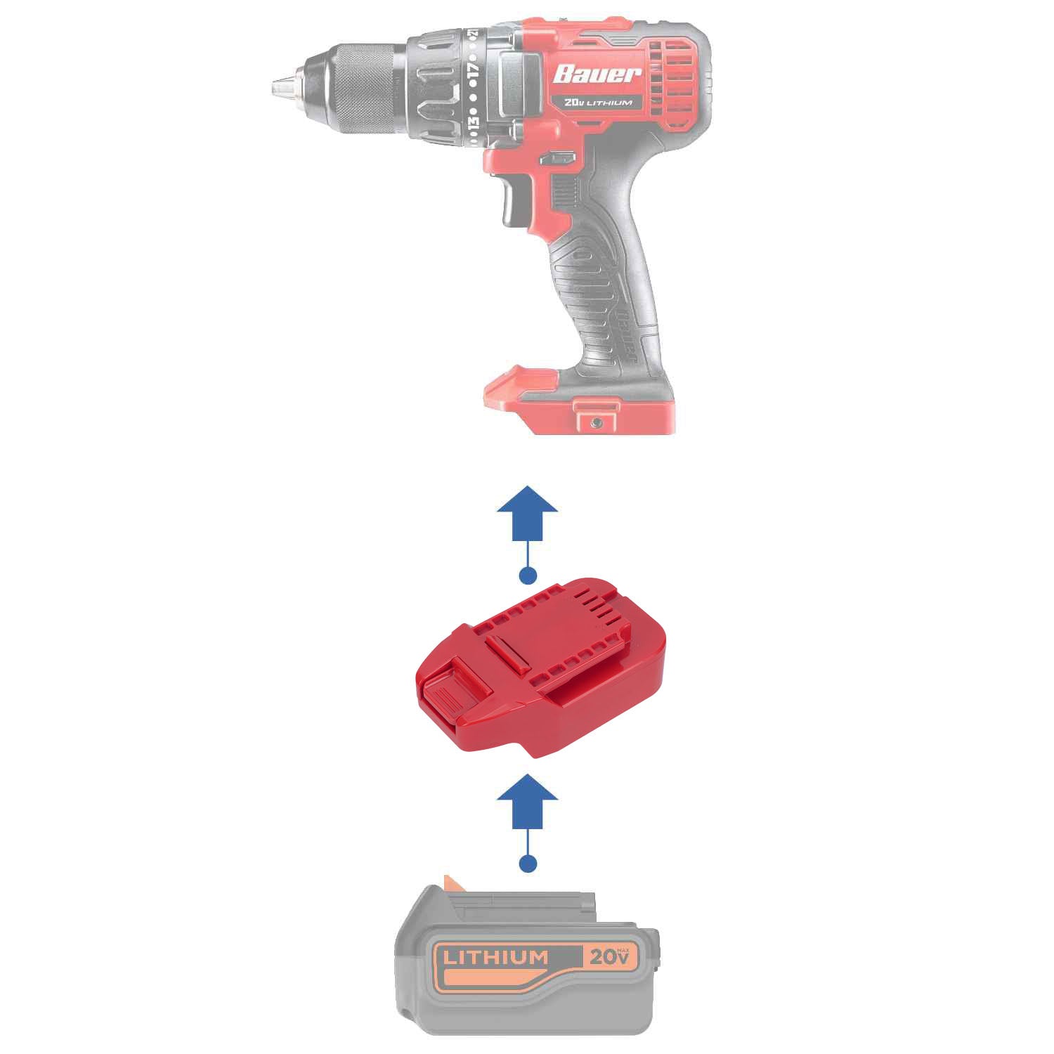 Black and Decker to Bauer Battery Adapter – Power Tools Adapters