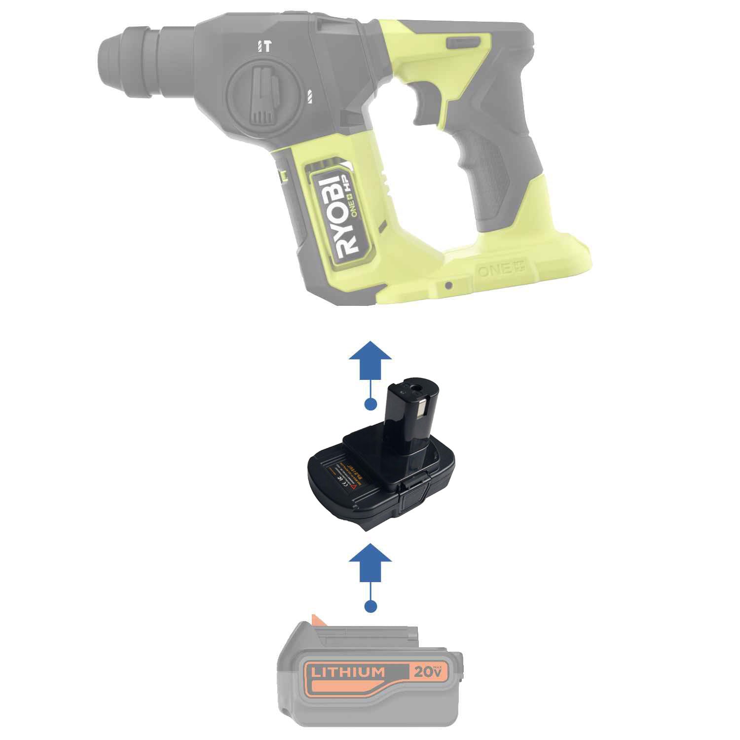 Black and Decker Battery Adapter to Ryobi – Power Tools Adapters