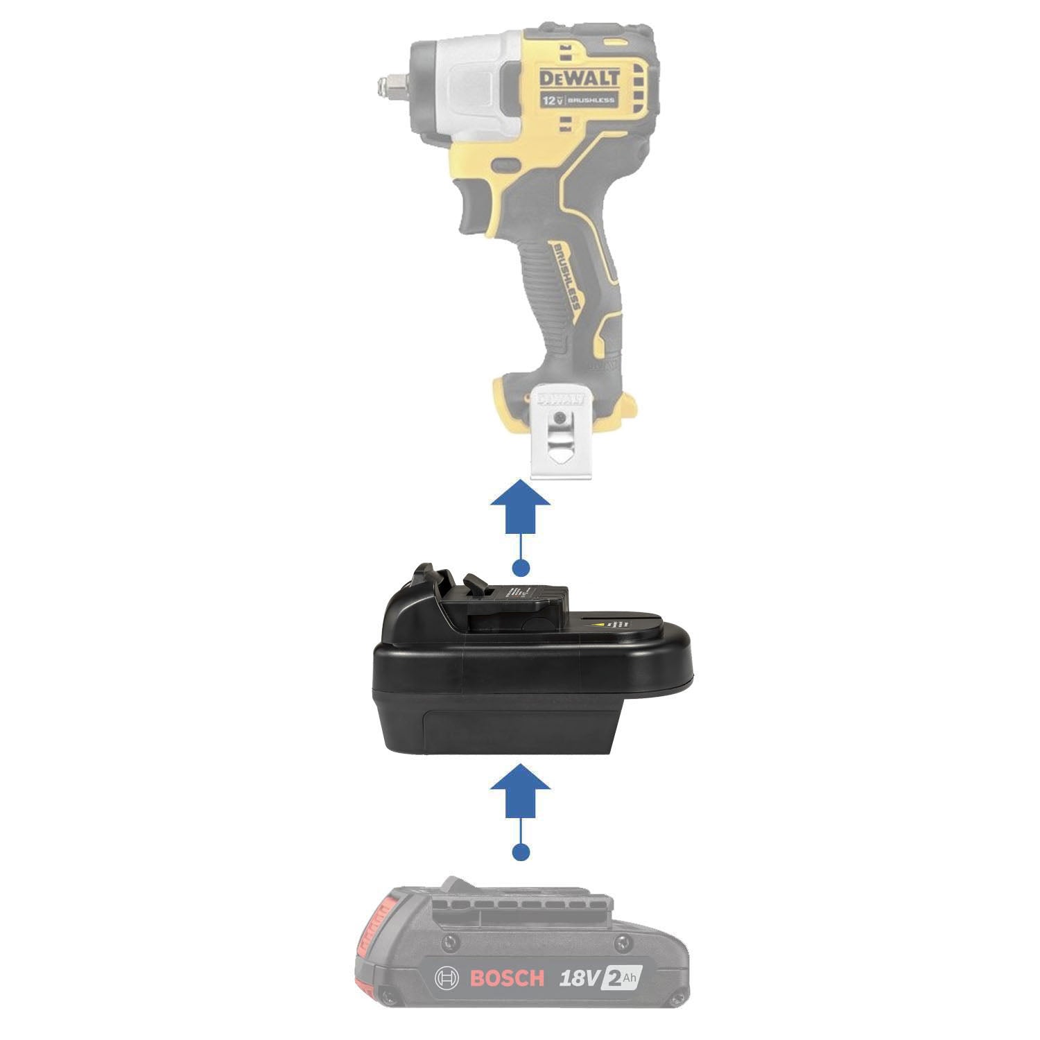 Bosch 18V Battery Adapter to DeWalt 12V Max – Power Tools Adapters