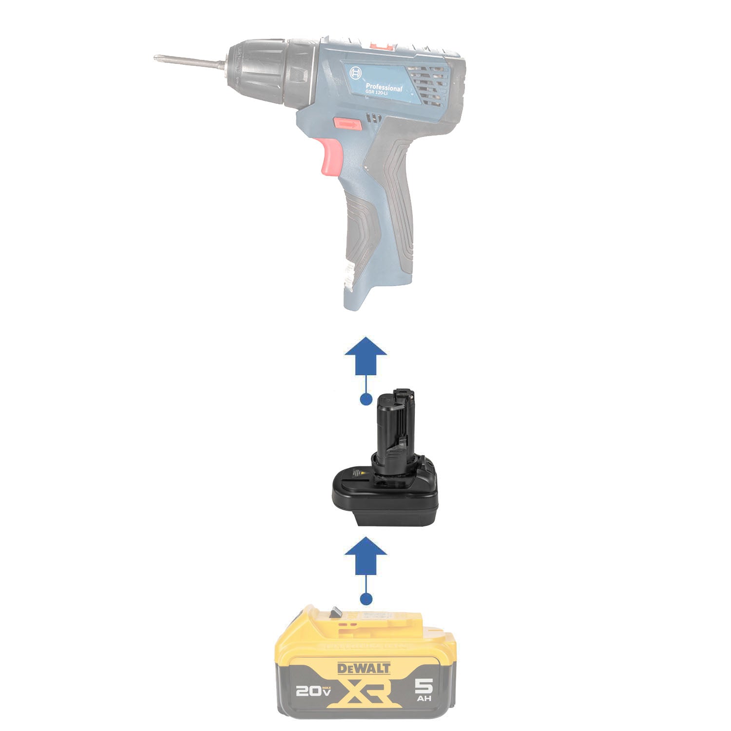 DeWalt Battery Adapter to Bosch 12V – Power Tools Adapters