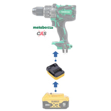 Lade das Bild in den Galerie-Viewer, DeWalt 20V auf Metabo HPT 18V Batterieadapter