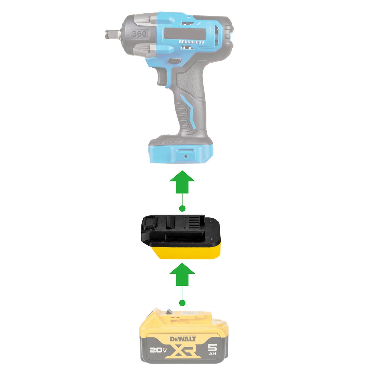 DeWalt Battery Adapter to Mastercraft Power Tools Adapters