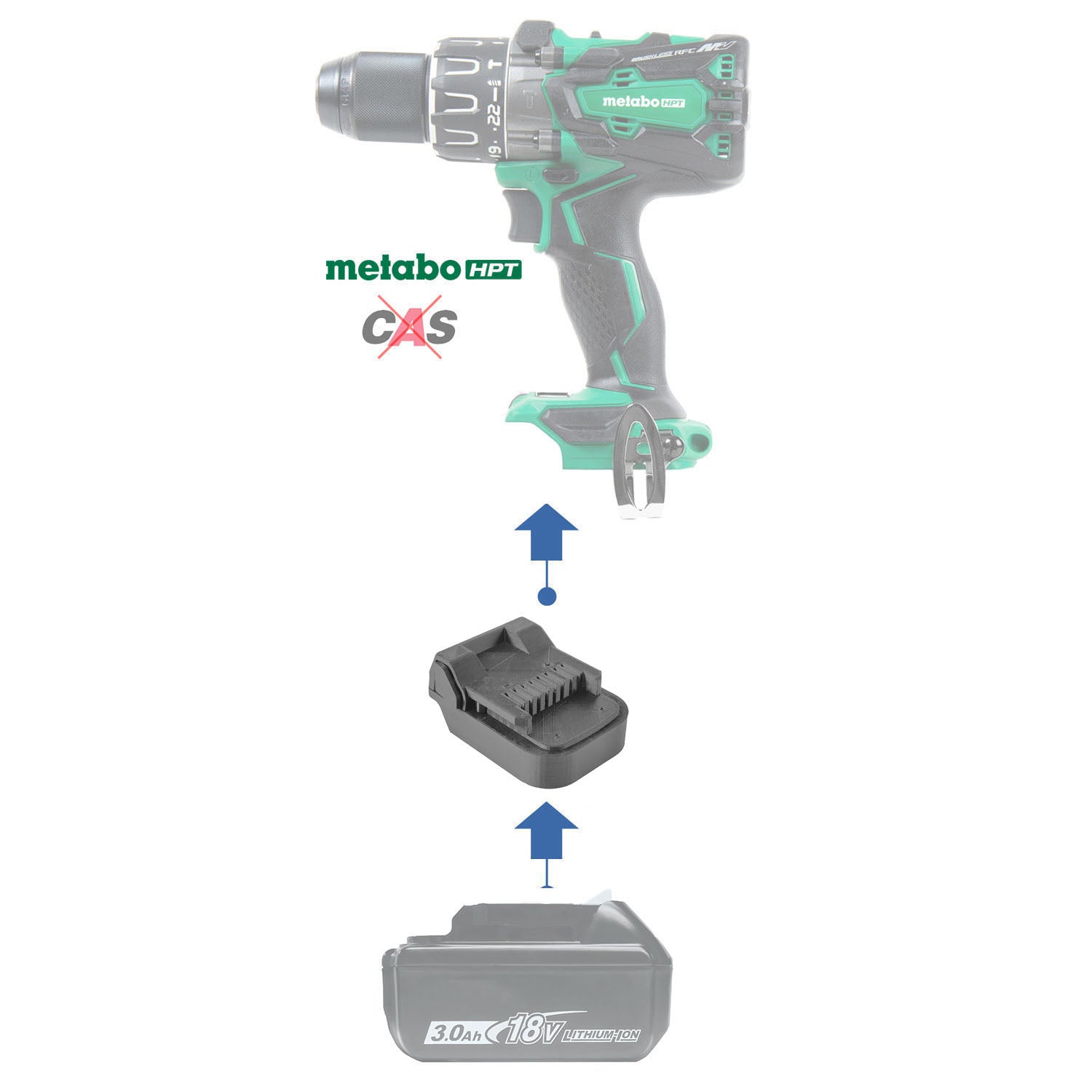 Makita Battery Adapter to Metabo HPT – Power Tools Adapters