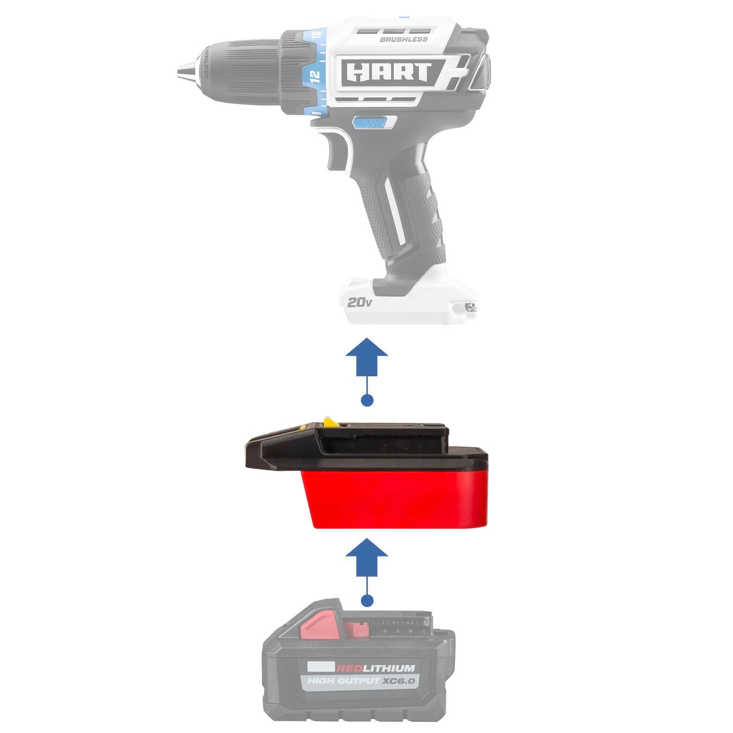 Milwaukee Battery Adapter to Hart – Power Tools Adapters