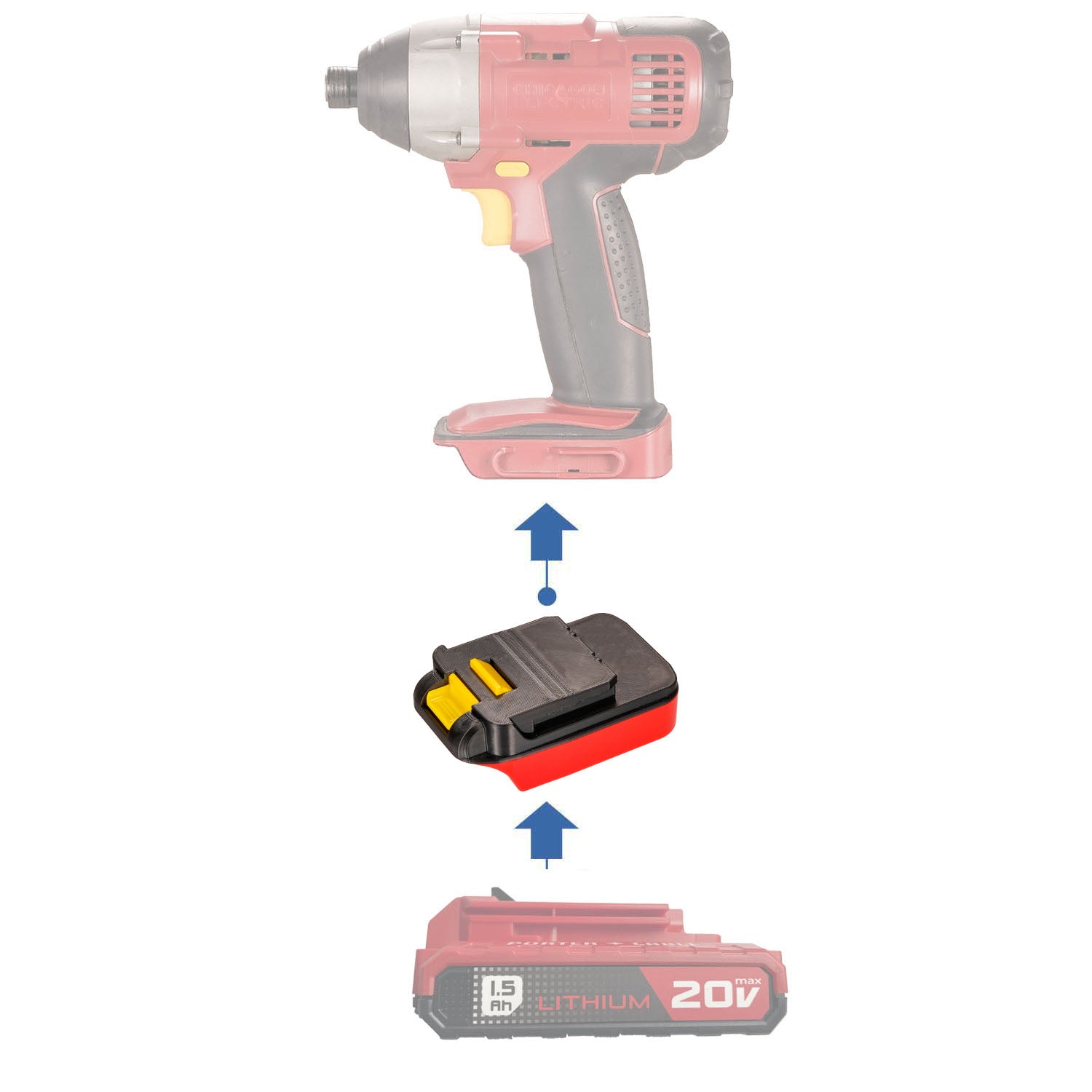 Adattatore/convertore Batteria Per Strumento Agli Ioni Di Lio Lidl Parkside X20V Per Accessorio Per Elettroutensile Adattatore Batteria Agli Ioni Di Lio Worx 20V 4PIN - Foto 10