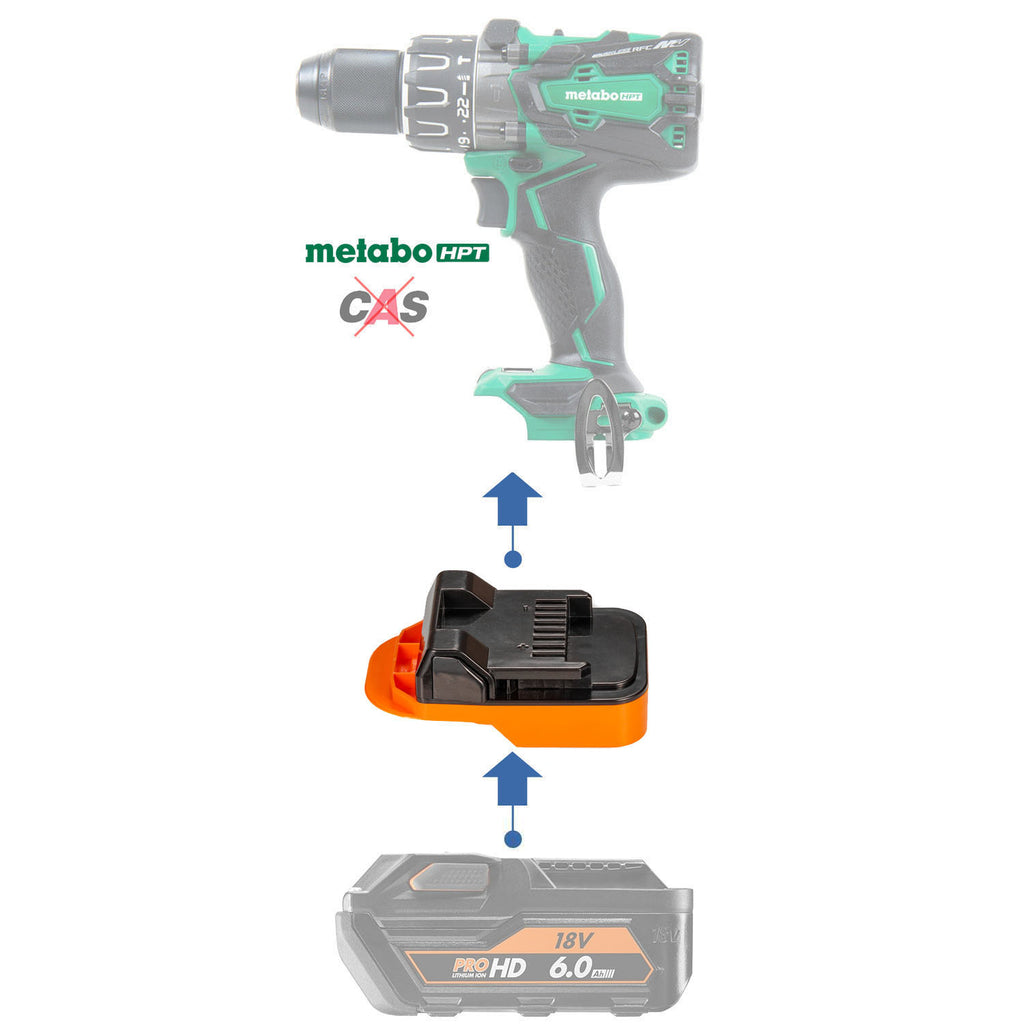 AEG 18V auf Metabo HPT 18V Batterieadapter