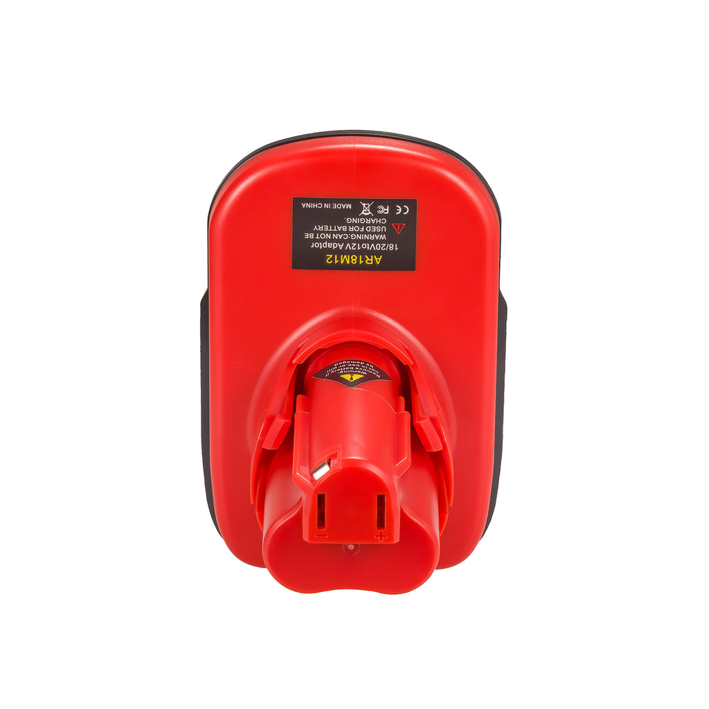 Adaptateur de batterie AEG 18V vers Milwaukee 12V