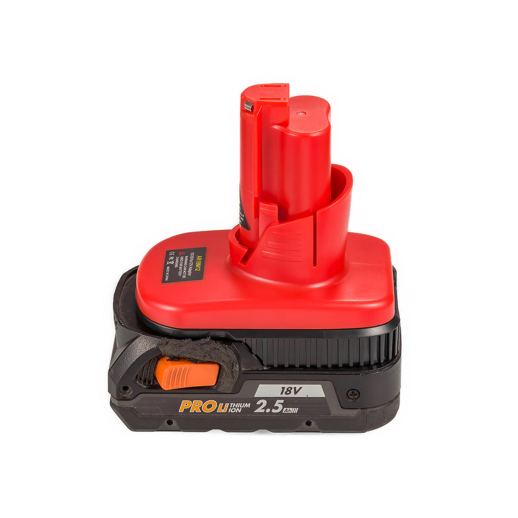 Adaptateur de batterie AEG 18V vers Milwaukee 12V