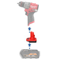 Adaptateur de batterie AEG 18V vers Milwaukee 12V