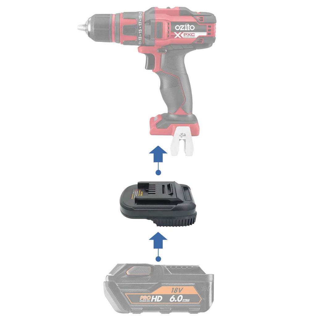 AEG 18V to Ozito PXC 18V Battery Adapter