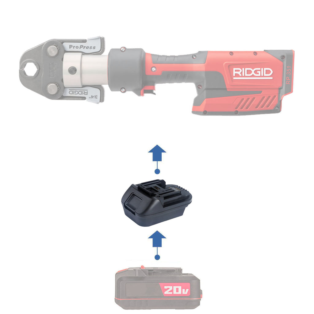 Bauer 20V auf RIDGID RED 18V Batterieadapter