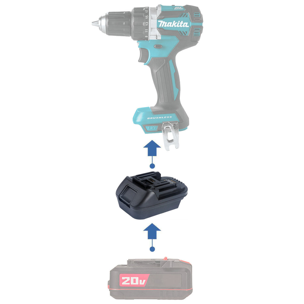 Bauer 20V vers Makita 18V Adaptateur de batterie