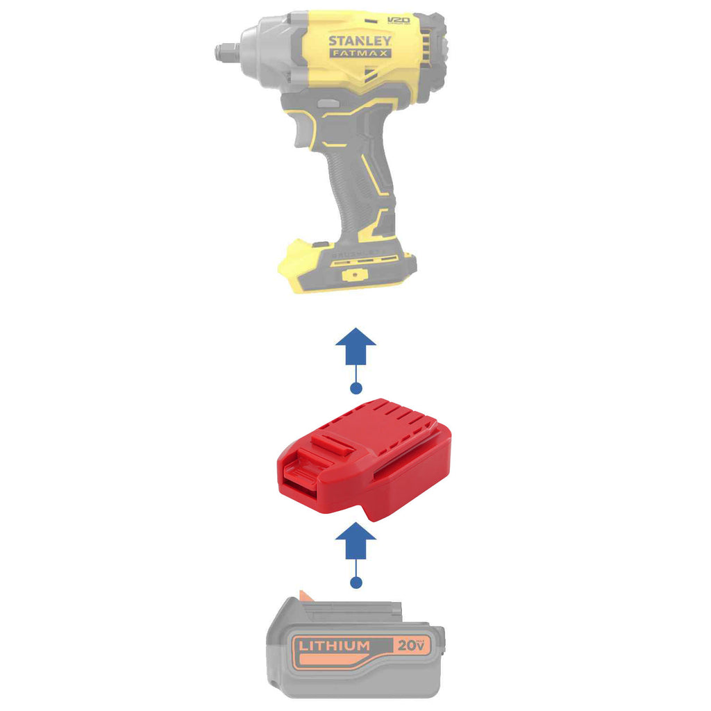 Black and Decker 20V auf Stanley V20 Batterieadapter