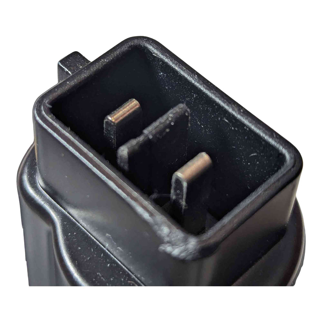 Black and Decker 20V to DeWalt 18V Ni-Cd battery adapter - close-up of the tool-side socket, twin copper contacts