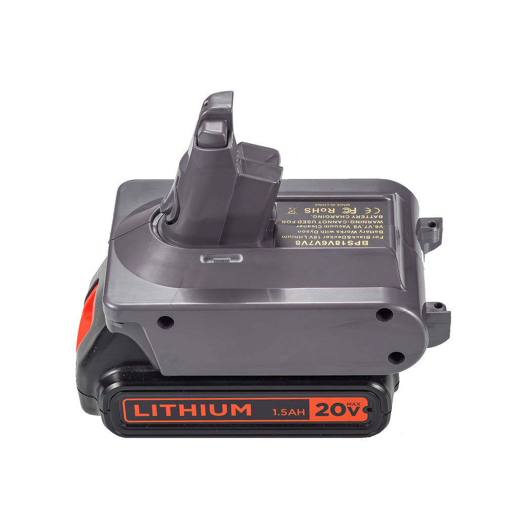 Adaptateur de batterie Black and Decker 20V vers Dyson V8