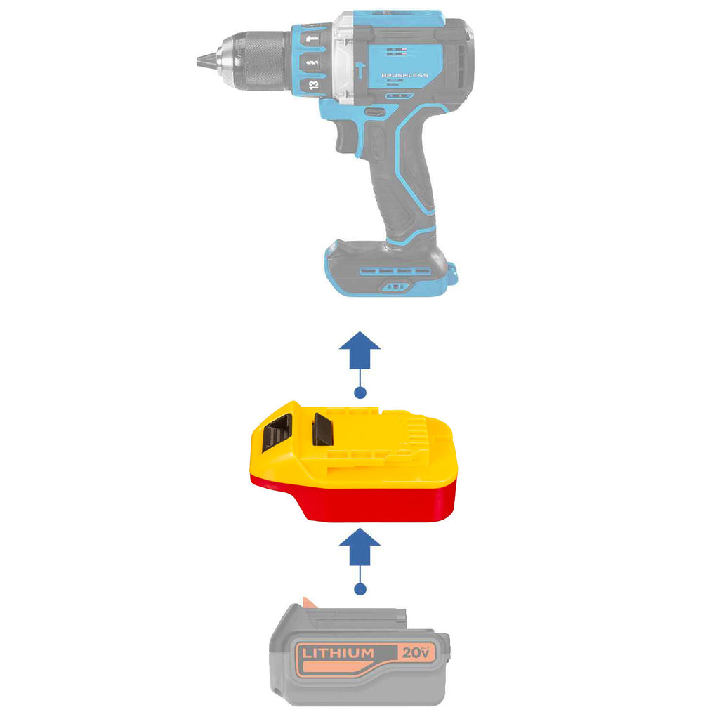 Adaptateur de batterie Black and Decker 20V vers Hercules 20V
