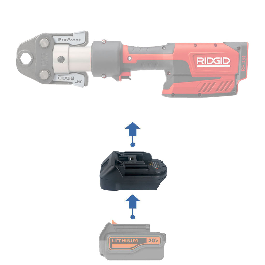 Black and Decker 20V auf RIDGID RED 18V Batterieadapter