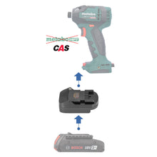 Lade das Bild in den Galerie-Viewer, Bosch (Blau) 18V zu Metabo 18V CAS Batterieadapter
