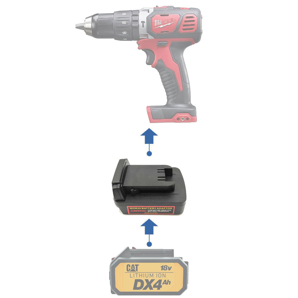 Adaptateur de batterie CAT 18V vers Milwaukee 18V