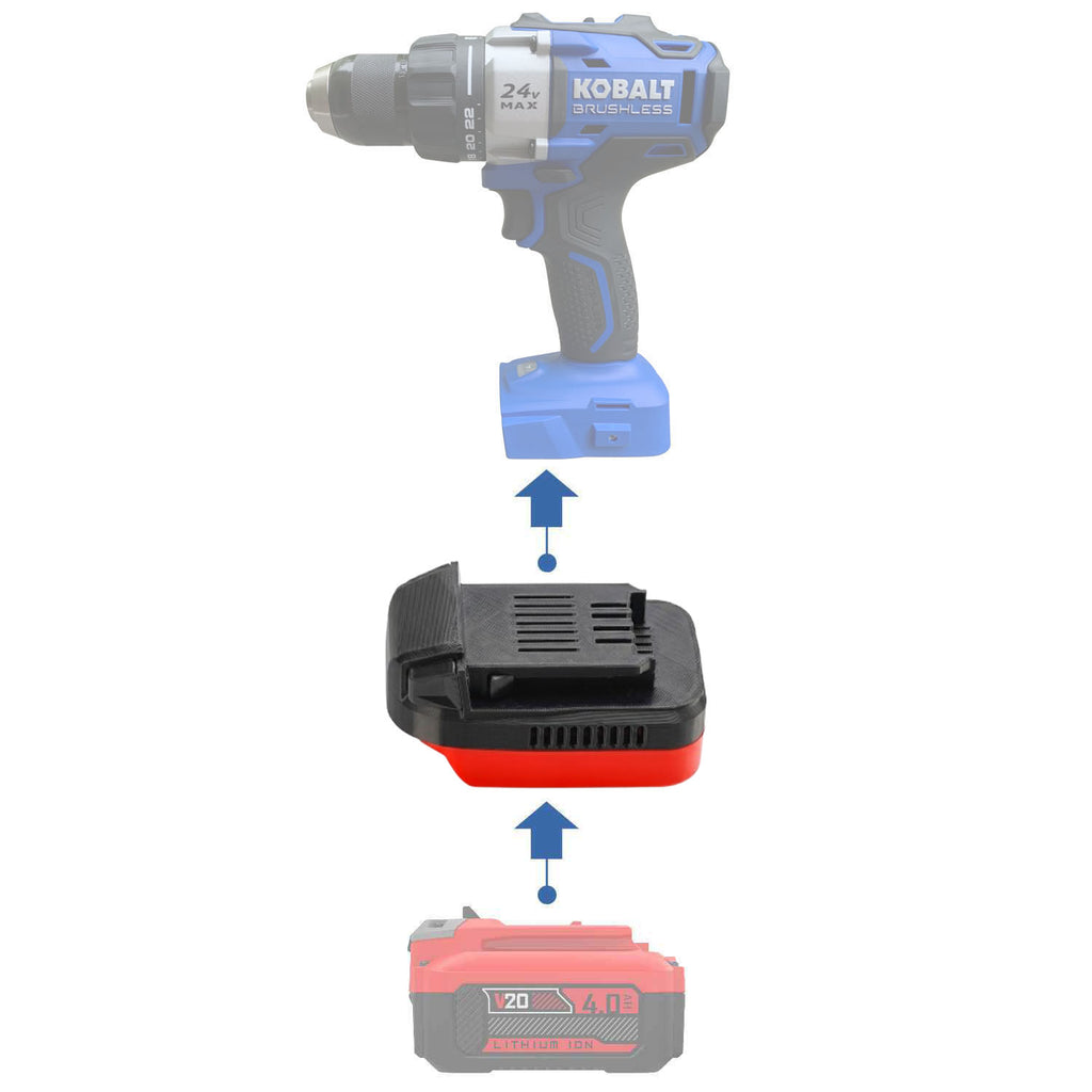 Craftsman 20V vers Kobalt 24V Adaptateur de batterie