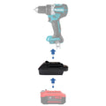 Craftsman 20V to Makita 18V LXT battery adapter - compatibility diagram showing battery, adapter and drill/driver