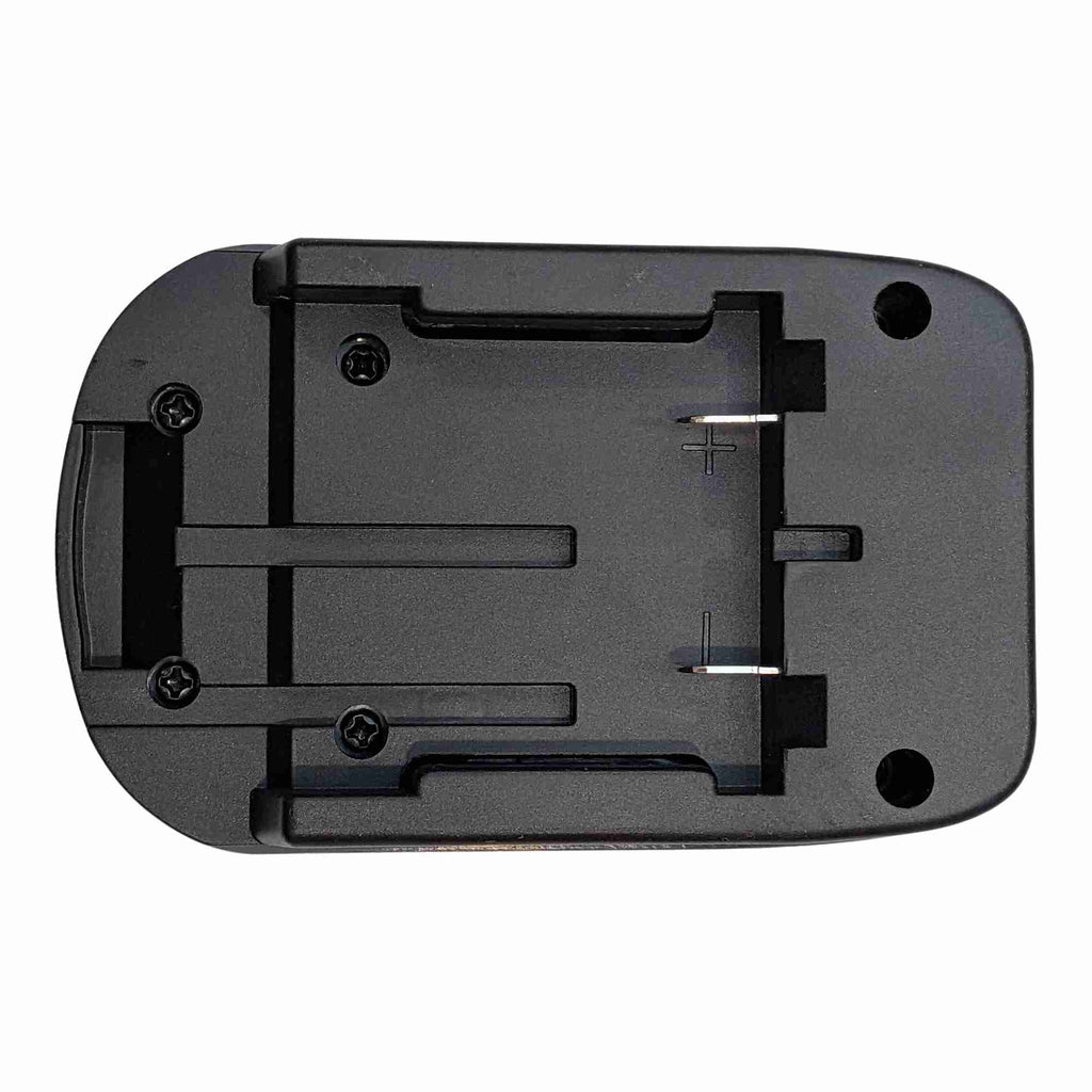 Craftsman 20V to Makita 18V LXT battery adapter - Craftsman battery-side connection, twin copper blade terminals