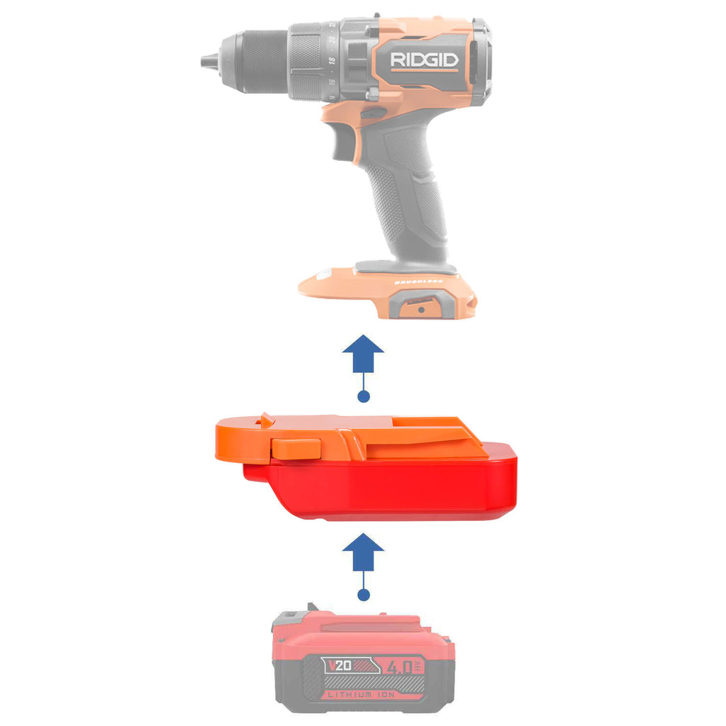 Adaptateur de batterie Craftsman 20V vers RIDGID 18V