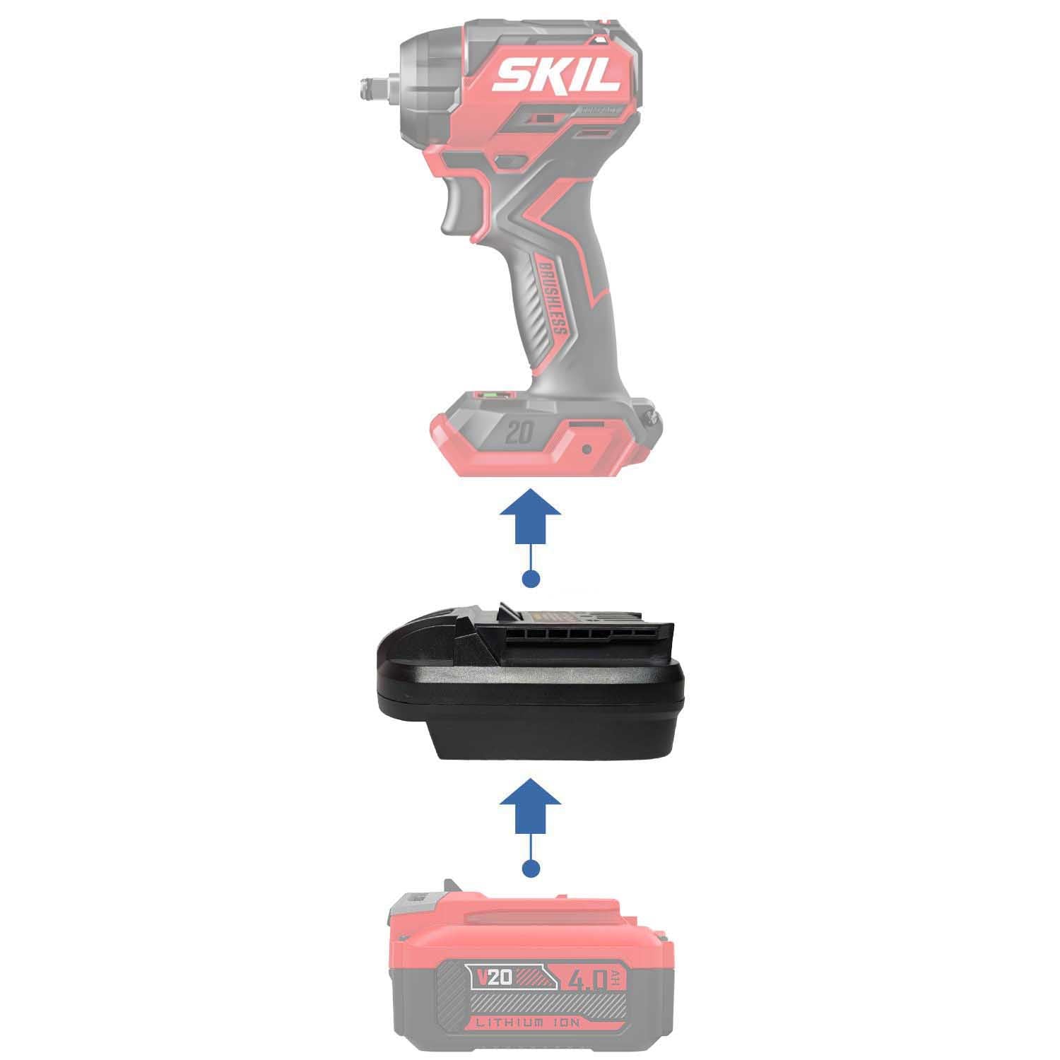 Craftsman 20V to SKIL 20V Battery Adapter