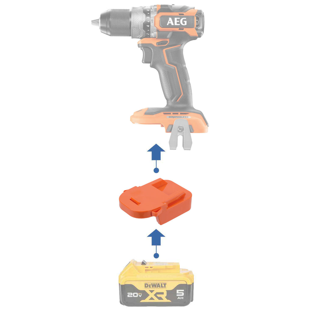 DeWalt 20V auf AEG 18V Akkuadapter
