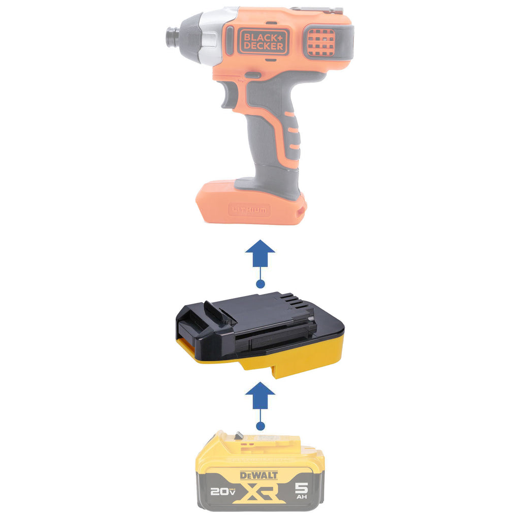 Adaptateur de batterie DeWalt 20V vers Black and Decker 20V