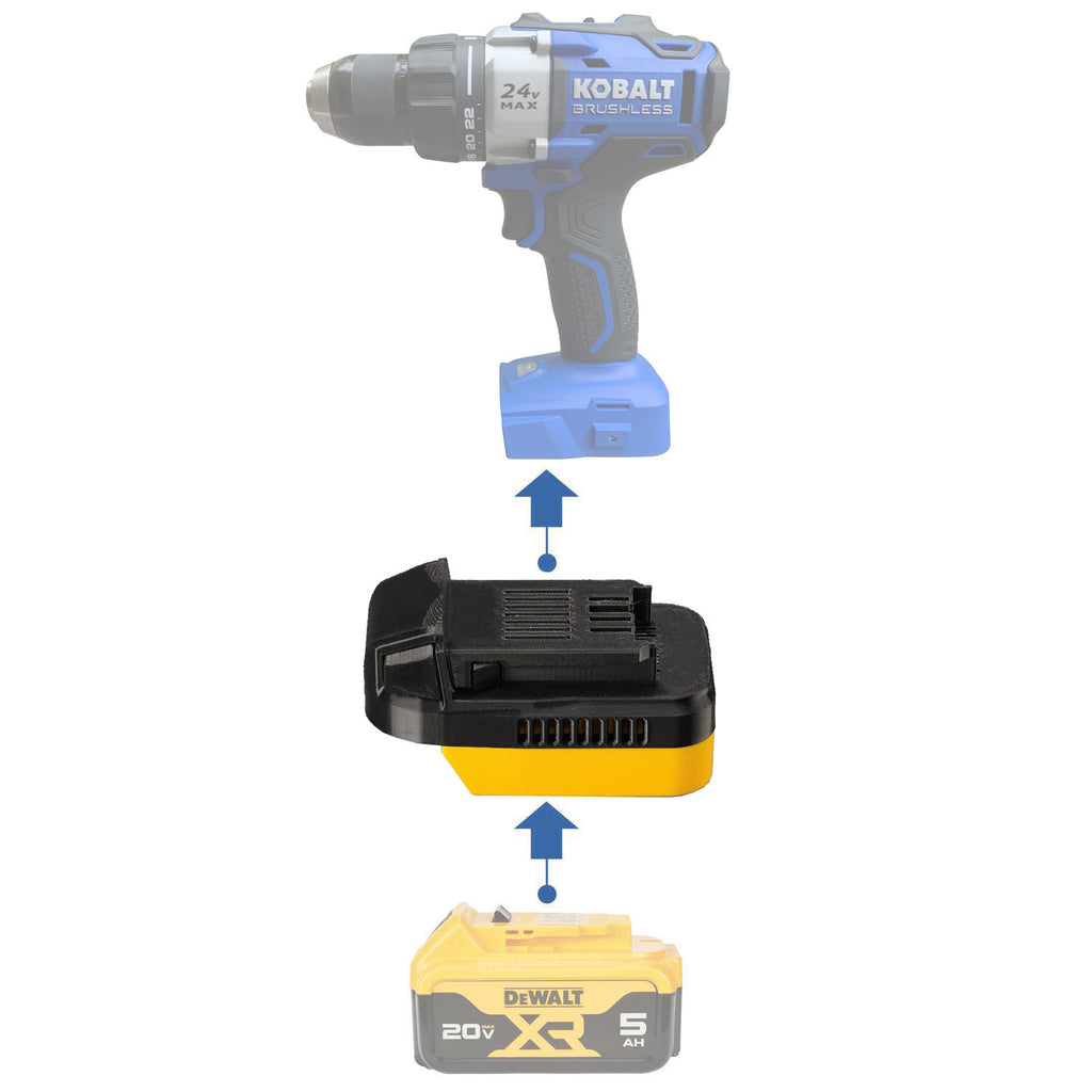DeWalt 20V auf Kobalt 24V Batterieadapter