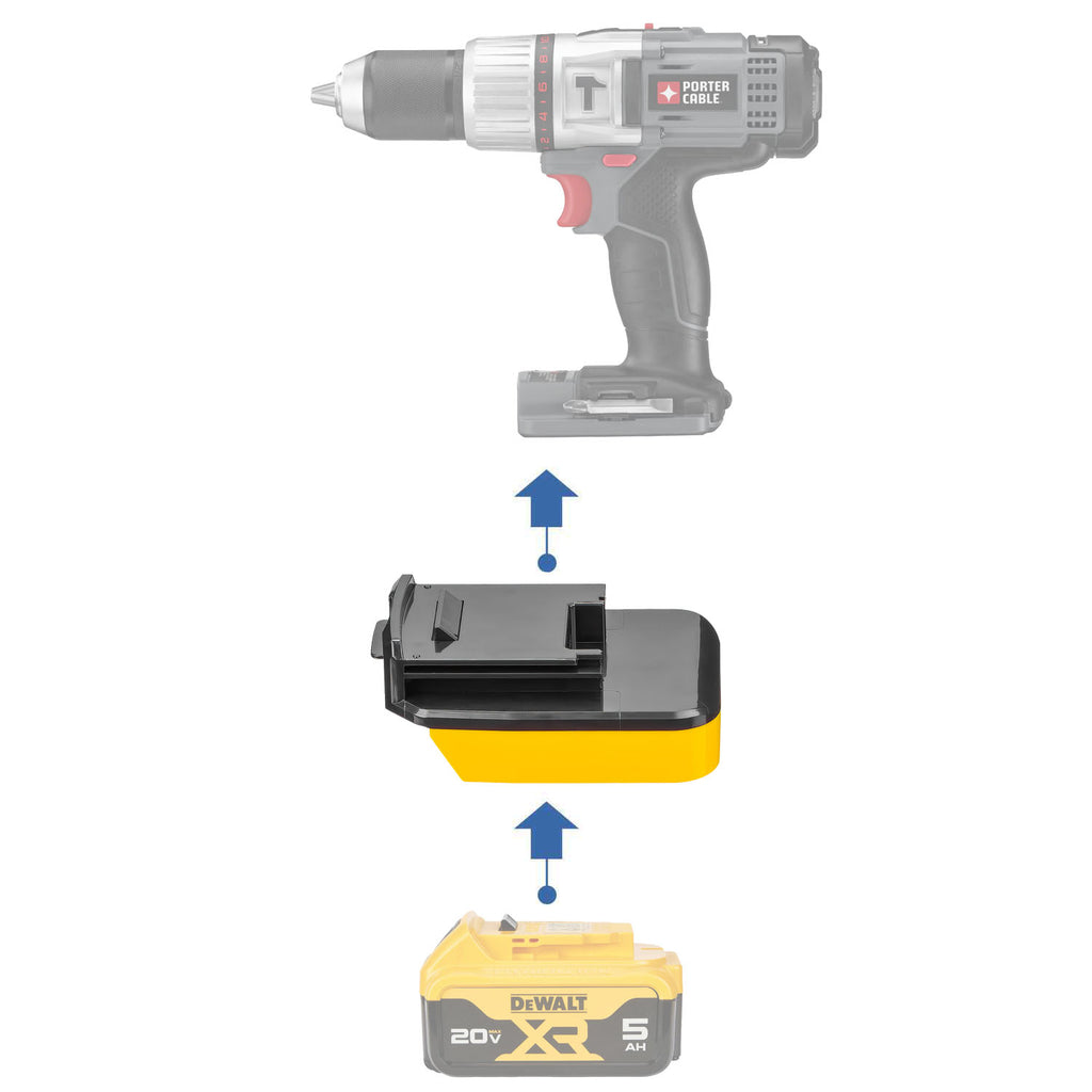 DeWalt 20V auf Porter Cable 18V Akkuadapter