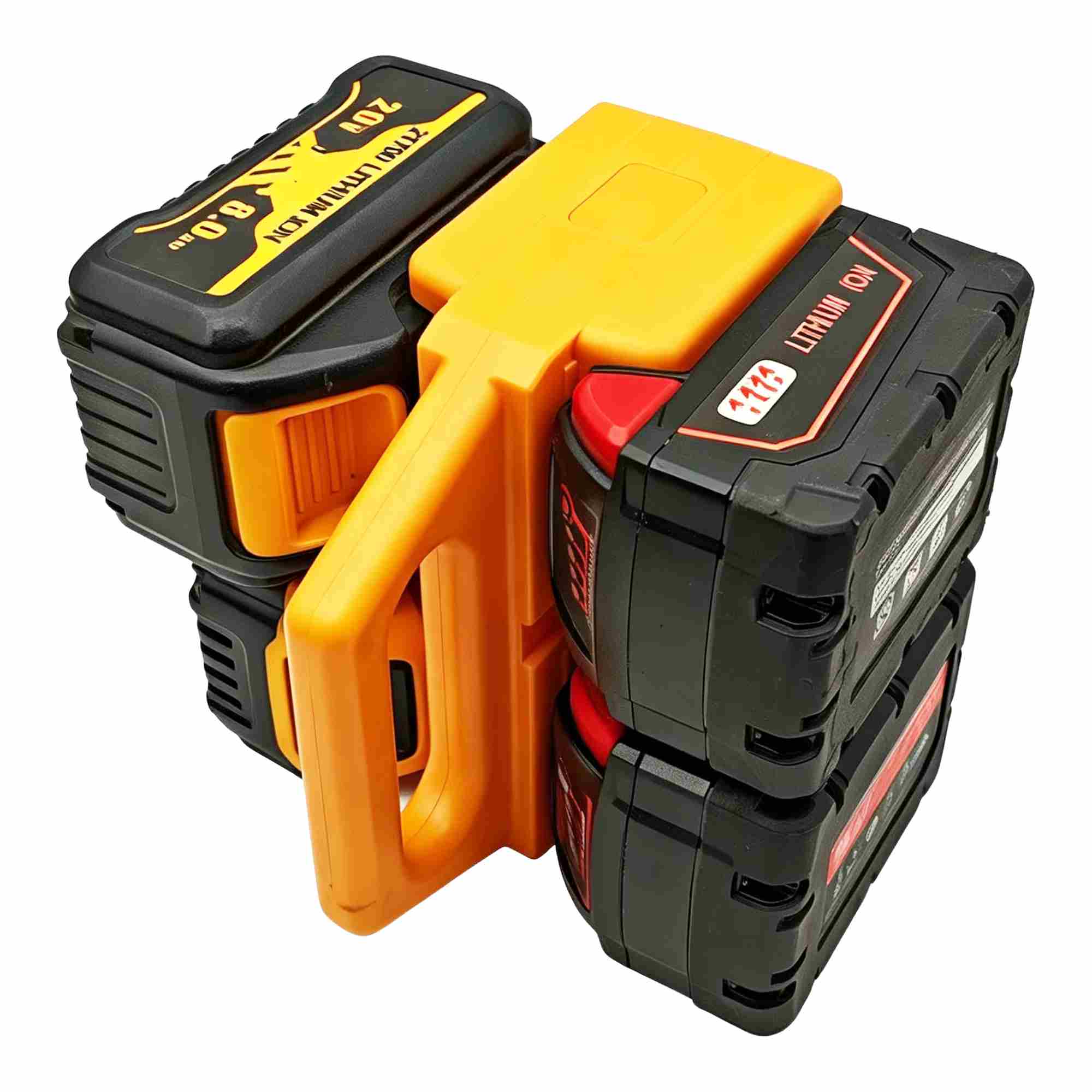 4-Bank Battery Holder & Carrier for DeWalt 20V MAX / 18V XR Batteries