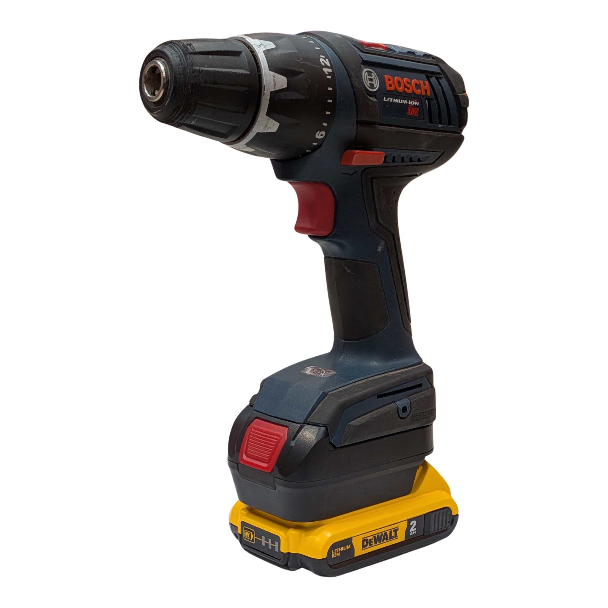 DeWalt 20V MAX auf Bosch 18V GBA (Blau) Akkuadapter