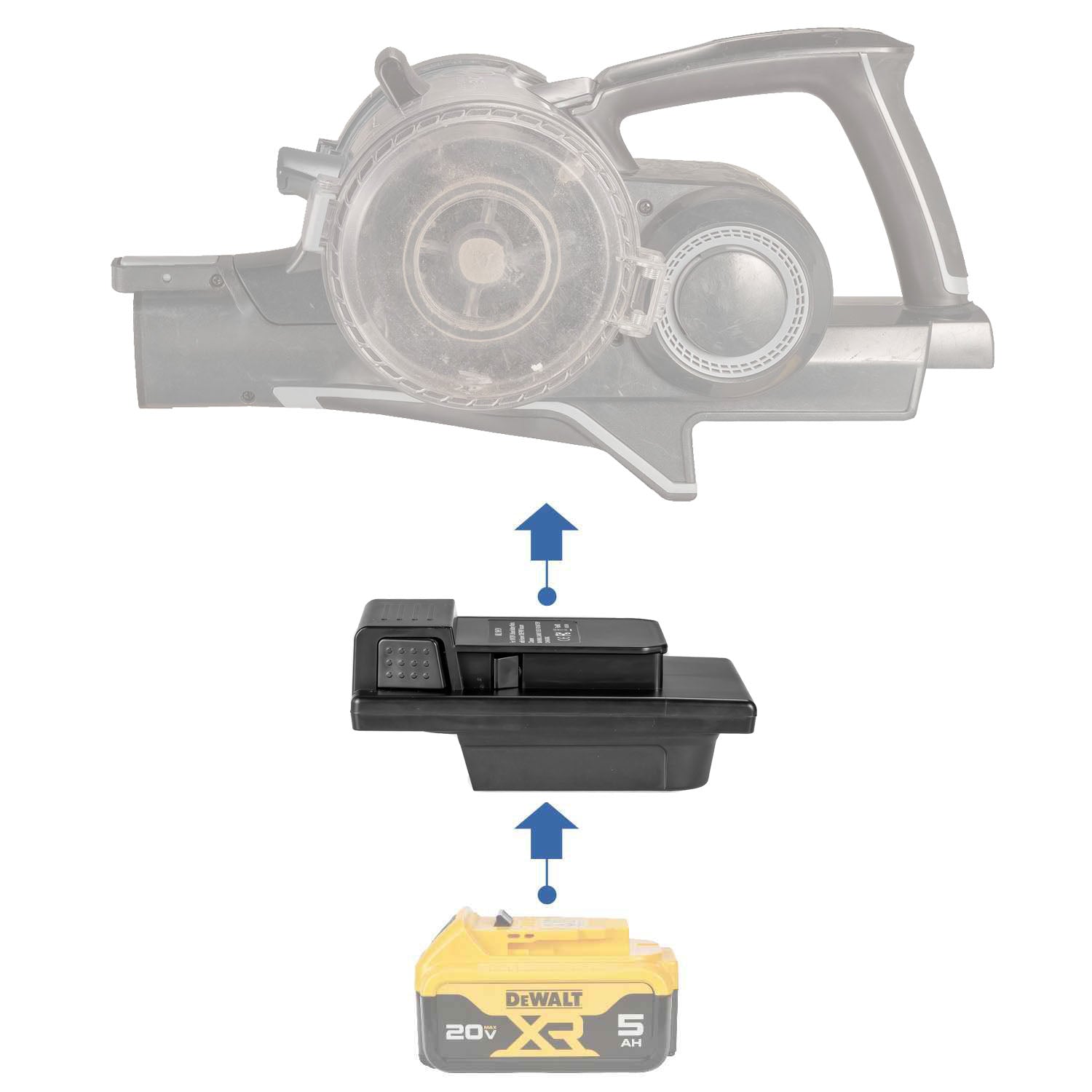 Adaptateur de batterie DeWalt 20V vers Hoover 20V ONEPWR