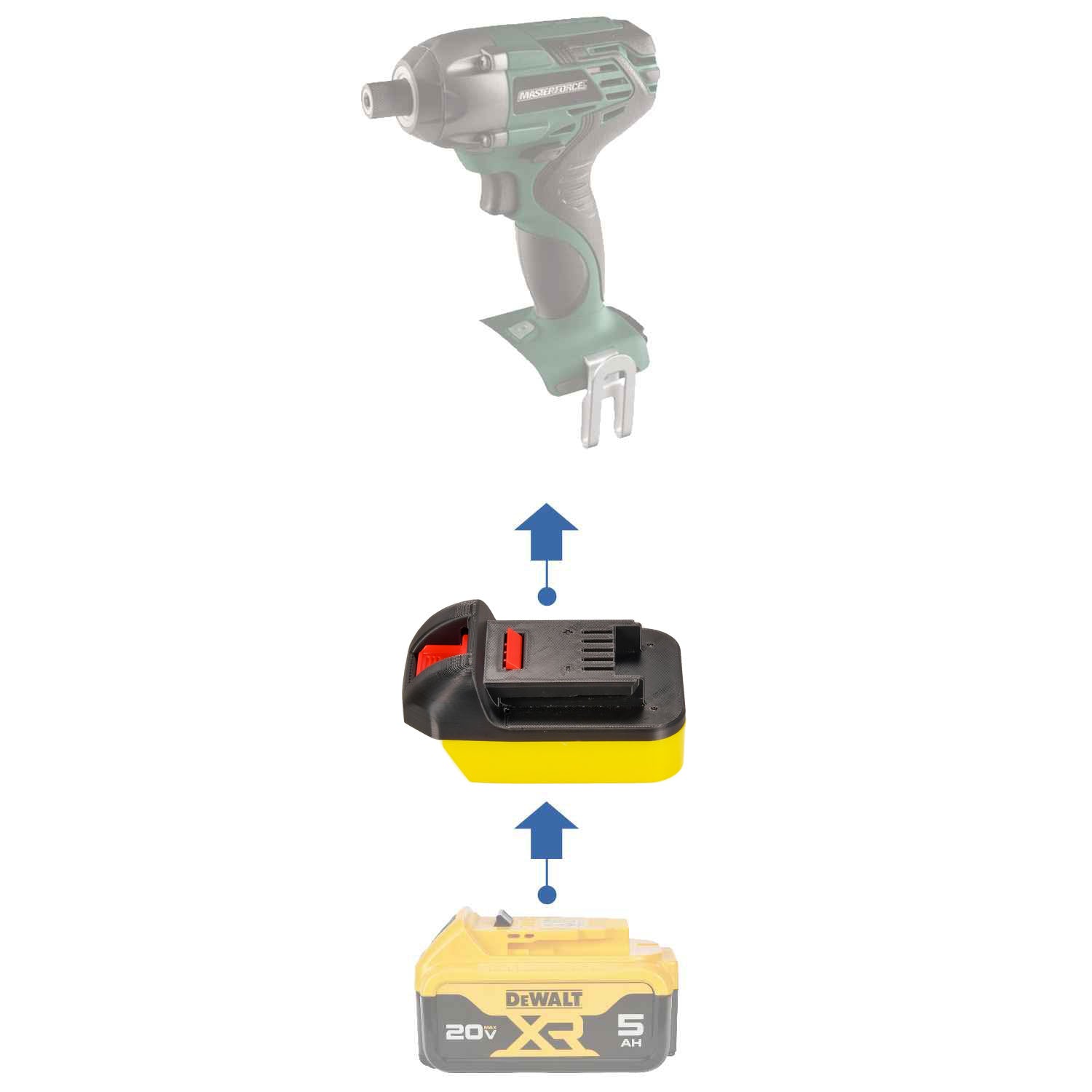 DeWalt 20V auf Masterforce 20V Batterieadapter