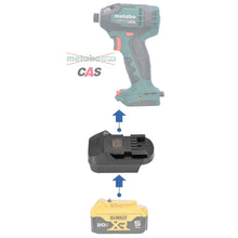 Lade das Bild in den Galerie-Viewer, DeWalt 20V zu Metabo 18V CAS Akku-Adapter
