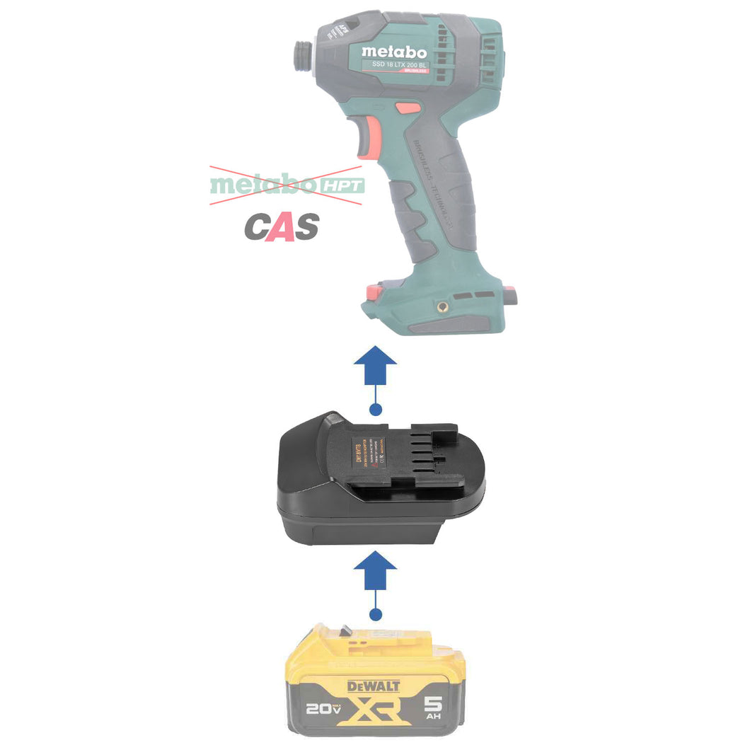 DeWalt 20V zu Metabo 18V CAS Akku-Adapter
