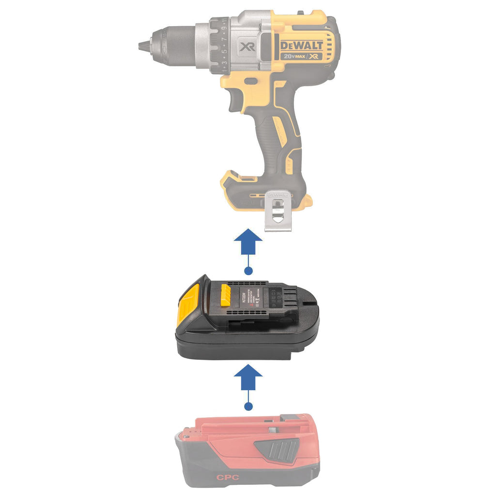 Hilti 22V auf DeWalt 20V Akkuadapter
