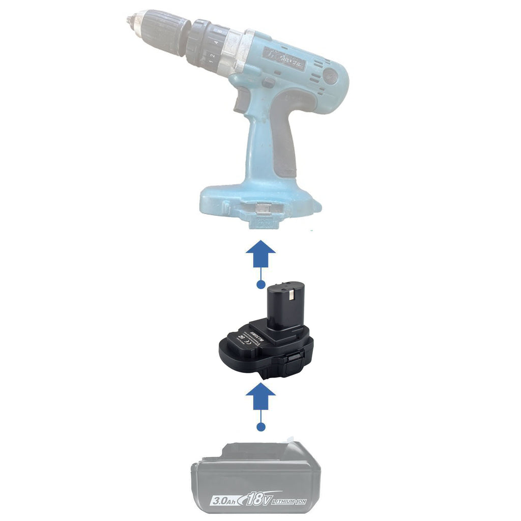 Makita 18V vers Makita 18V (Ni-MH / Ni-Cad) Adaptateur de batterie