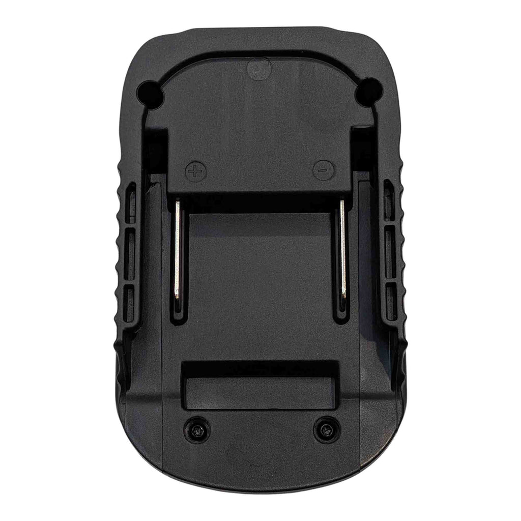 Makita 18V LXT to Bosch 18V GBA (Blue) battery adapter - battery-side connection with rail contacts and + and - marks