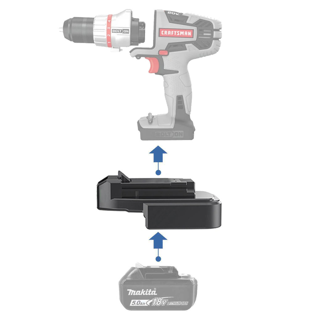 Makita 18V auf Craftsman Bolt-On 20V Batterieadapter