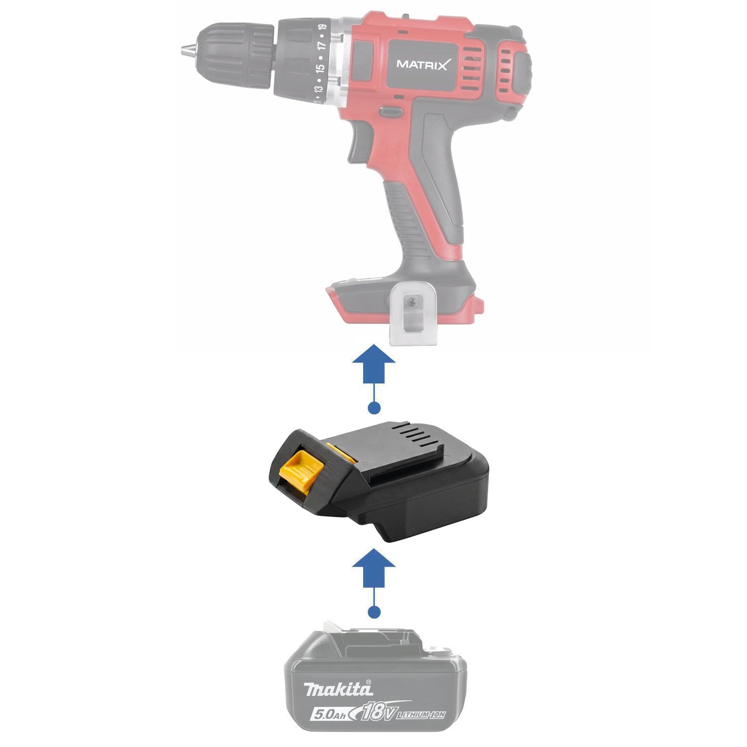 Makita 18V LXT auf MATRIX 20V Batterieadapter | Power Tools Adapters
