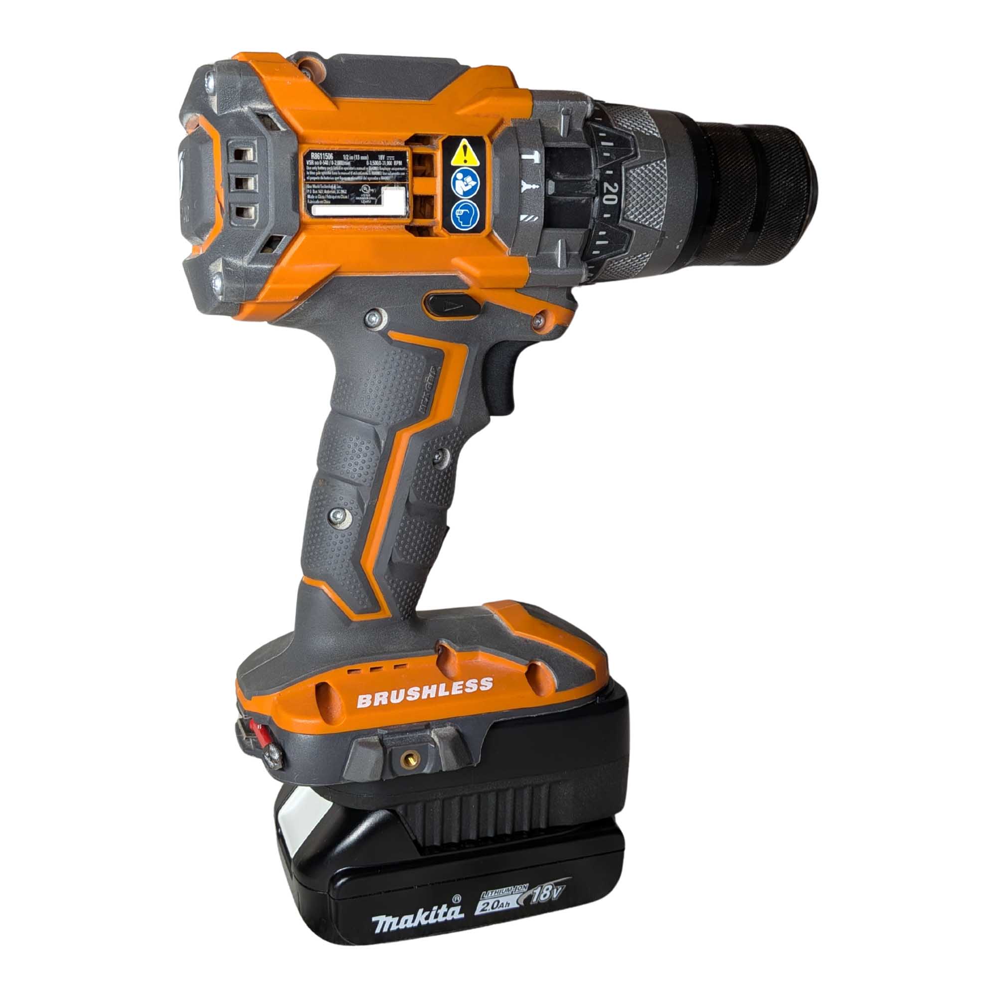 Makita 18V to RIDGID 18V Battery Adapter