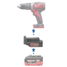 Lade das Bild in den Galerie-Viewer, Metabo 18V CAS zu Milwaukee 18V Batterieadapter
