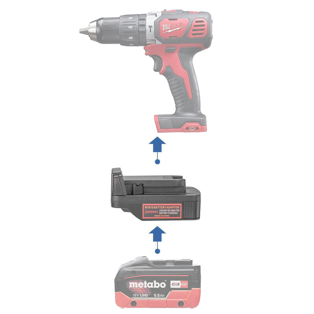 Metabo 18V CAS zu Milwaukee 18V Batterieadapter