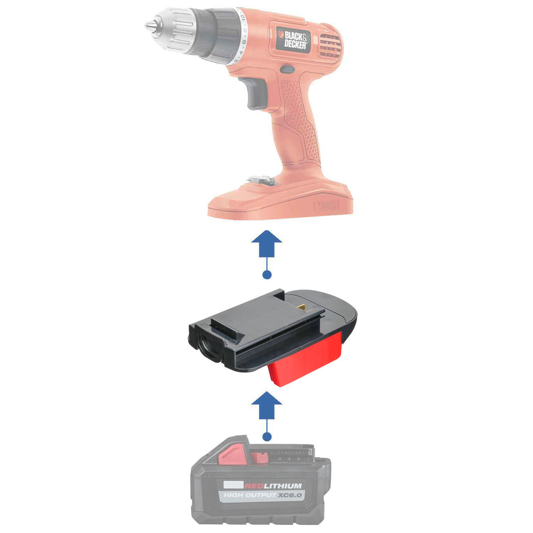 Milwaukee 18V auf Black & Decker 18V Akkuadapter