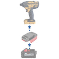 Milwaukee 18V auf Bostitch 18V Akkuadapter