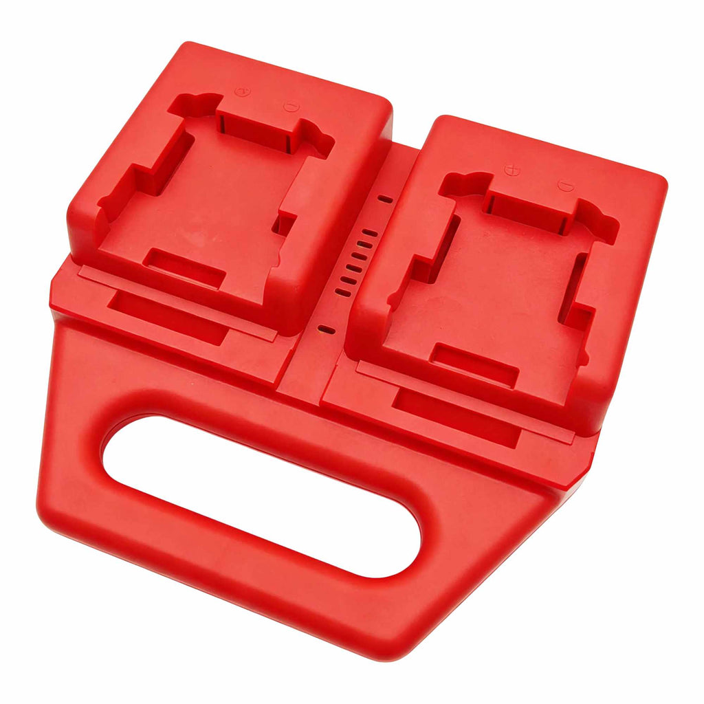 4-Bank Battery Holder & Carrier for Milwaukee M18 18V Batteries